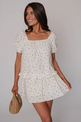 Arlo Polka Dot Skirt-Ivory/Black