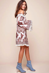 Sujata Bohemian Fringe Tunic Dress White