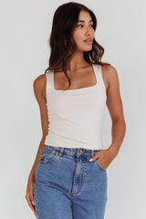 Tabatha U-Neckline Top Bone