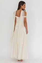Kaycee Drop Waist Maxi Dress Champagne