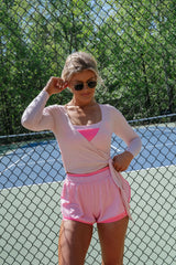 Layne Double Layer Shorts-Pink// PETITE