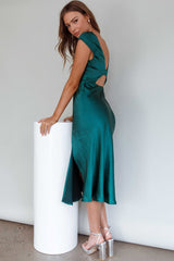 Lucinda Twist Back Midi Dress Jade