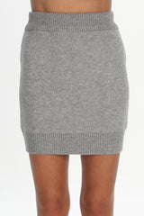 Marvelle Knit Mini Skirt Grey