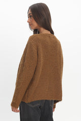 Jorie Knit Cardigan Brown