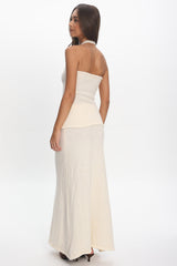 Duma Knit Maxi Skirt Cream