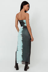 Jolyn Mesh Midi Skirt Charcoal