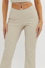 She's A Gemini Faux Leather Pants Dove
