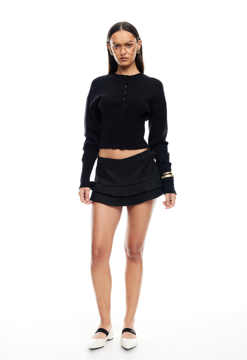LIONESS Head In The Clouds Cardigan Onyx