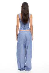 LIONESS Cobain Pants Navy Stripe