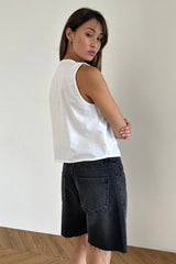 Nuvo Tie Front Vest Top White