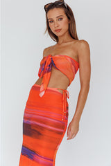 Just Like That Multiway Midi Dress & Scarf Orange