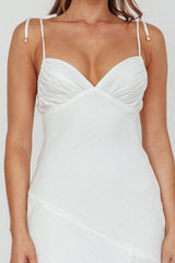 Clovelly Tied Shoulder Midi Dress White
