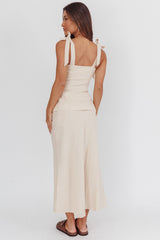 Post It Mid-Rise Maxi Skirt Cream