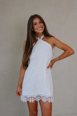 Dara Halter Mini Dress- Off White
