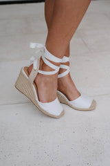 Devota Espadrille-White Eyelet