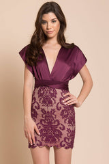 Kinsley Cross Back Dress Plum