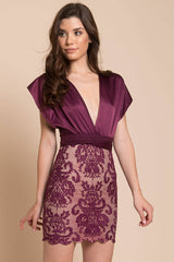 Kinsley Cross Back Dress Plum