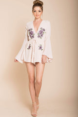 Lailani Floral Romper Nude
