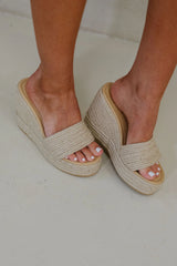 Juliet Braided Wedge-Natural