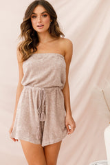 Margie Terry Cloth Romper Beige