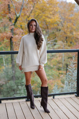 Mollie Cozy Sweater Dress-Cream