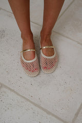 Meghan Mesh Flats-Bone