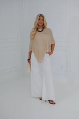 Loving Life Poncho-Taupe