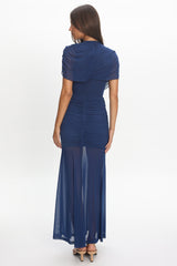 Saoirse Draped Maxi Dress Navy