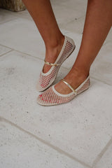 Meghan Mesh Flats-Bone