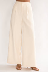 Florene Strapless Split Scarf Pants Vanilla