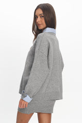 Marvelle Knit Mini Skirt Grey