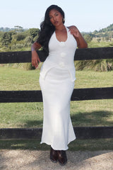 Duma Knit Maxi Skirt Cream