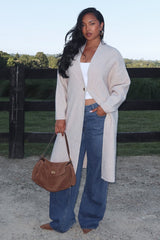 Last Light Longline Oversized Coat Oat