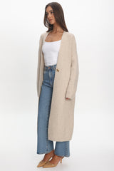 Last Light Longline Oversized Coat Oat