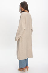 Last Light Longline Oversized Coat Oat