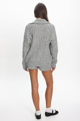 Jenae Oversized Drop Shoulder Sweater Grey