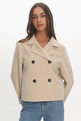 London Night Double-Breasted Coat Oat