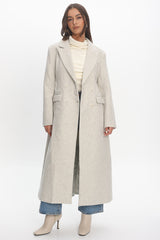 Zoyah Longline Trench Coat Oat