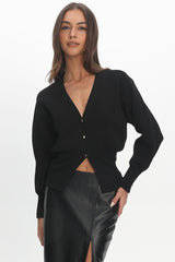 Nolana Buttoned Cardigan Black