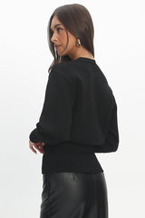Nolana Buttoned Cardigan Black