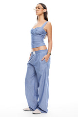 LIONESS Cobain Pants Navy Stripe