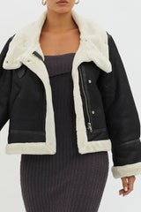 Wintertide Sherpa Trim Jacket Black