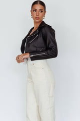 Toulouse Faux Leather Jacket Black