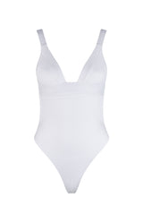 VDM The Label Olivia White Rib One-Piece Swimsuit