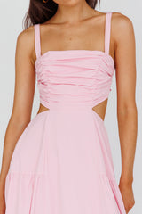 Kassi Gathered Bodice Maxi Dress Blush