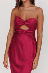 Good Impression Double Twist Maxi Dress Plum