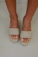 Juliet Braided Wedge-Natural