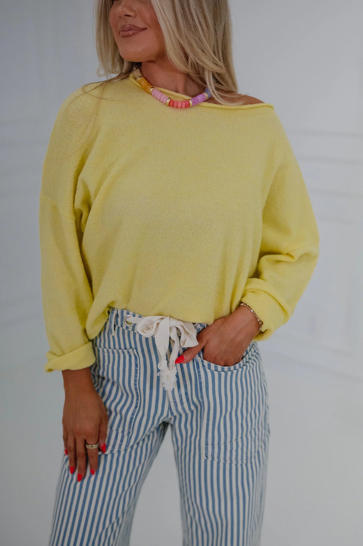 Easy Days Sweater-Banana