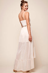 Riviera High-Low Hem Dress Beige